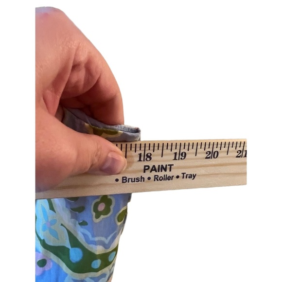 Talbots Pastel Paisley Pattern Tie Waist Sleeveless Midi Dress Petite 10 - Picture 9 of 10